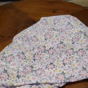 Floral Kids Crib Sheet in Pink and Yellow